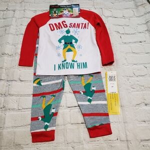 Elf Little Kid Family Sleep Pajamas Christmas Kid Pajamas Set. Christmas gift.